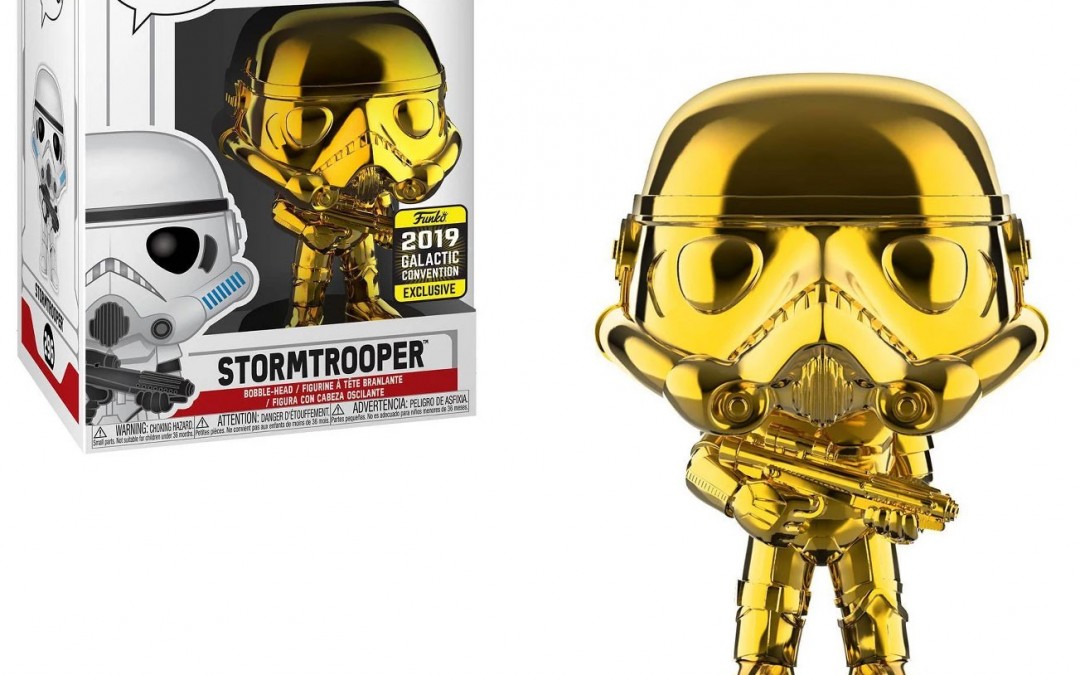 New Funko Pop! Imperial Stormtrooper Gold Chrome Bobble Head Toy available now!