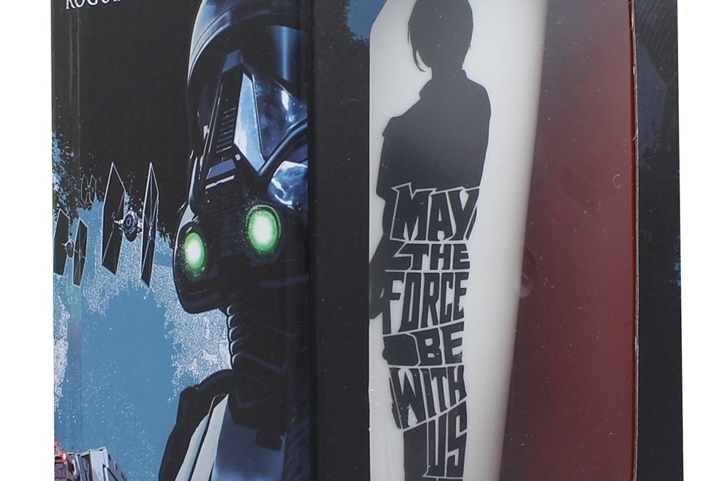 New Rogue One Jyn Erso "May The Force Be With Us" Travel Mug available now!