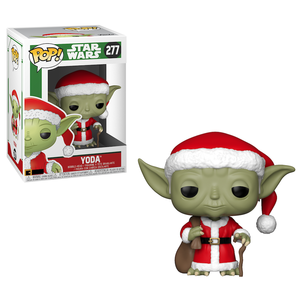 SW Santa Yoda Funko Pop! Bobble Head Toy