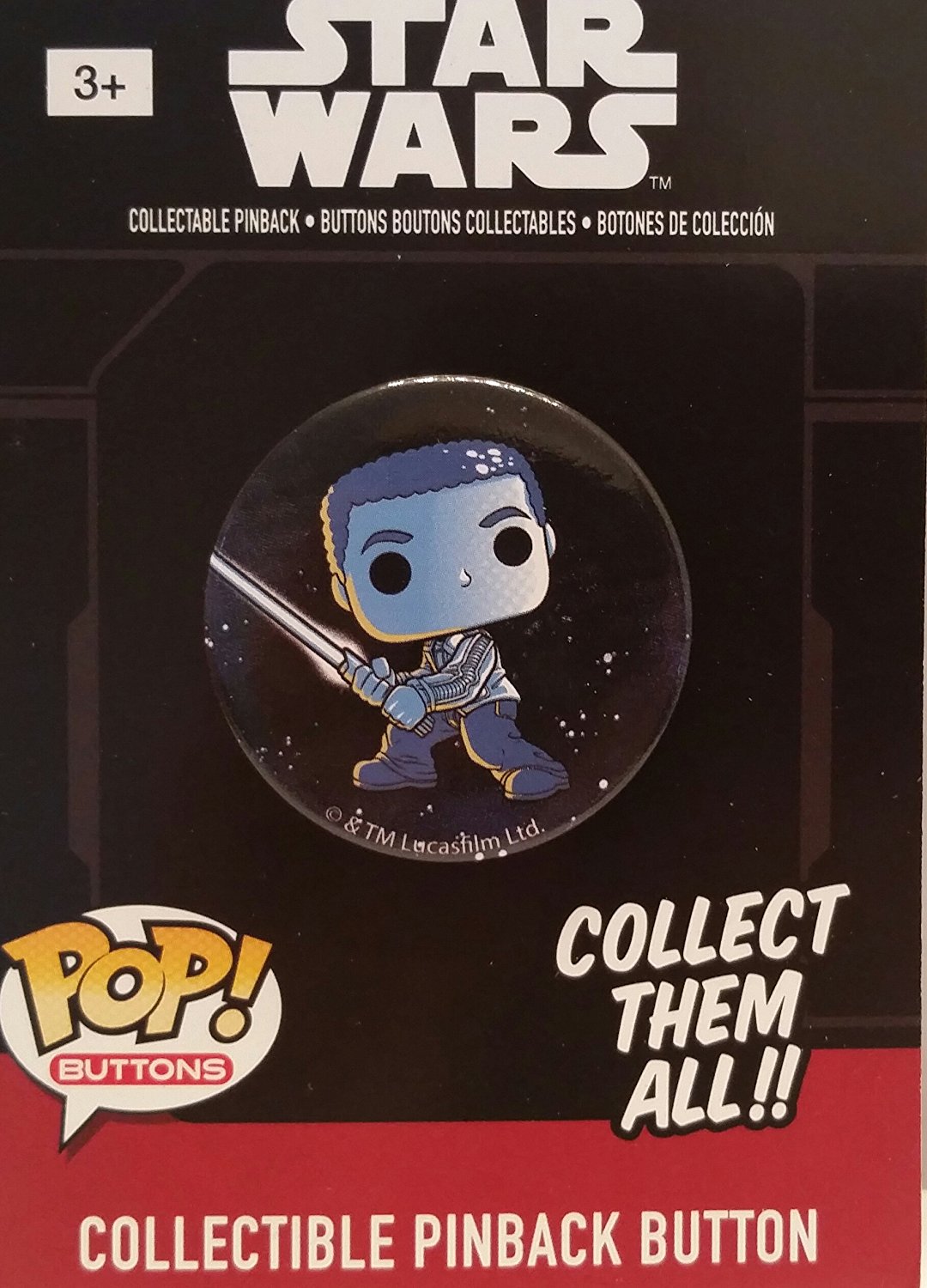 TFA Finn Funko Pop! Button Pin 