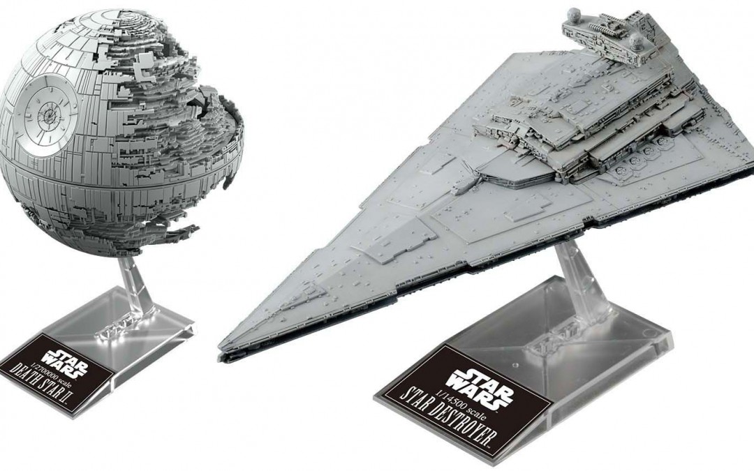 New Return of the Jedi Death Star II & Star Destroyer Model Kit Set in stock!
