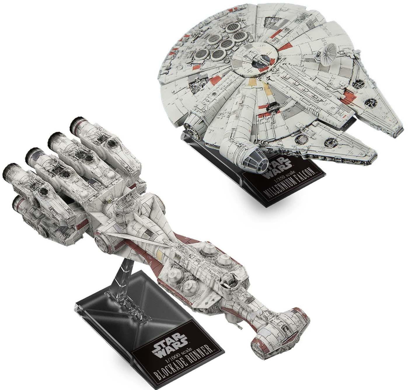 ANH Blockade Runner & Millennium Falcon Model Kit Set