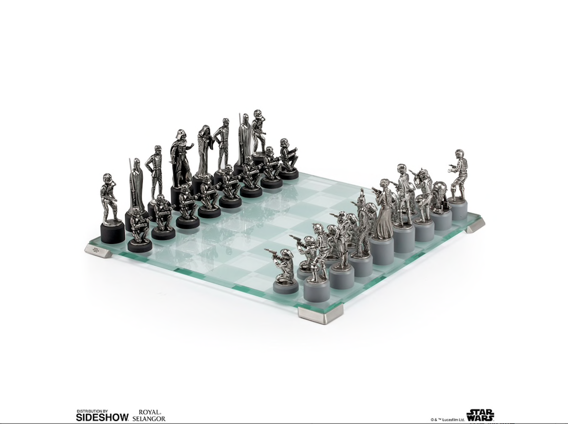 star wars classic chess set pewter collectible by royal selangor