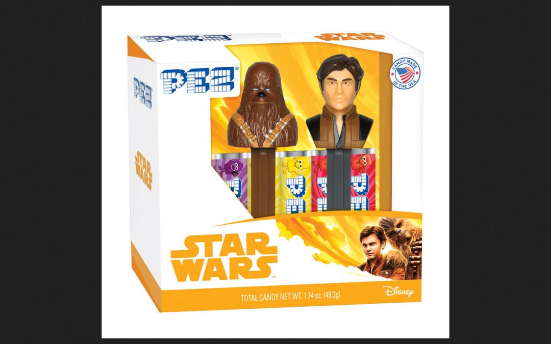 New Solo Movie Han Solo and Chewbacca Assorted Candy & Dispenser Set available!