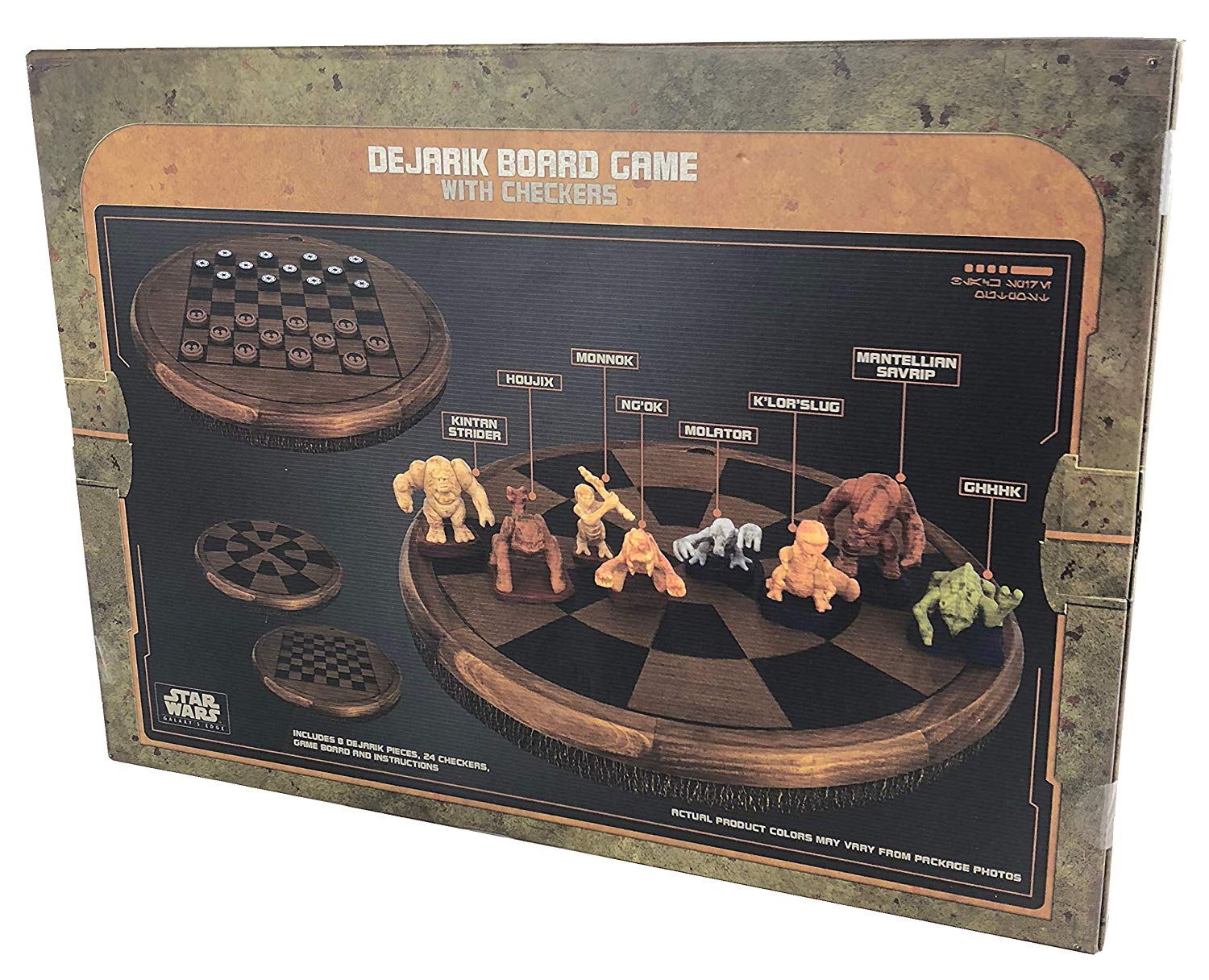 star wars galaxy's edge dejarik board game with 8 figures and checkers