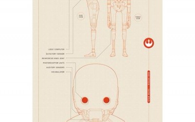 New Rogue One K-2SO Schematics Movie Poster Print available!