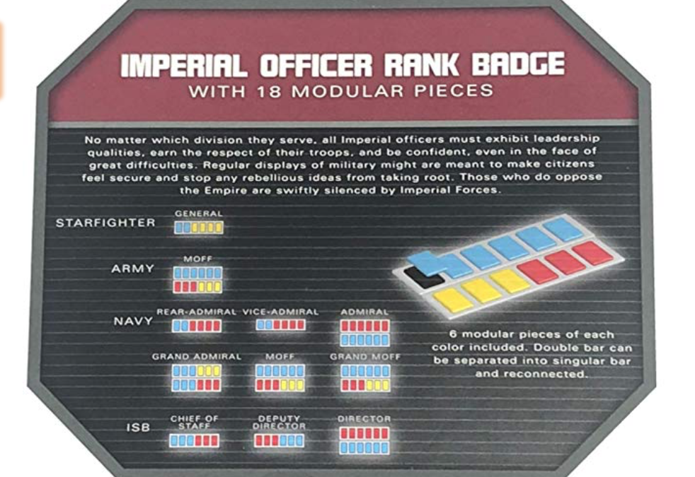 New Galaxy's Edge Imperial Officer Rank Badge Set available!