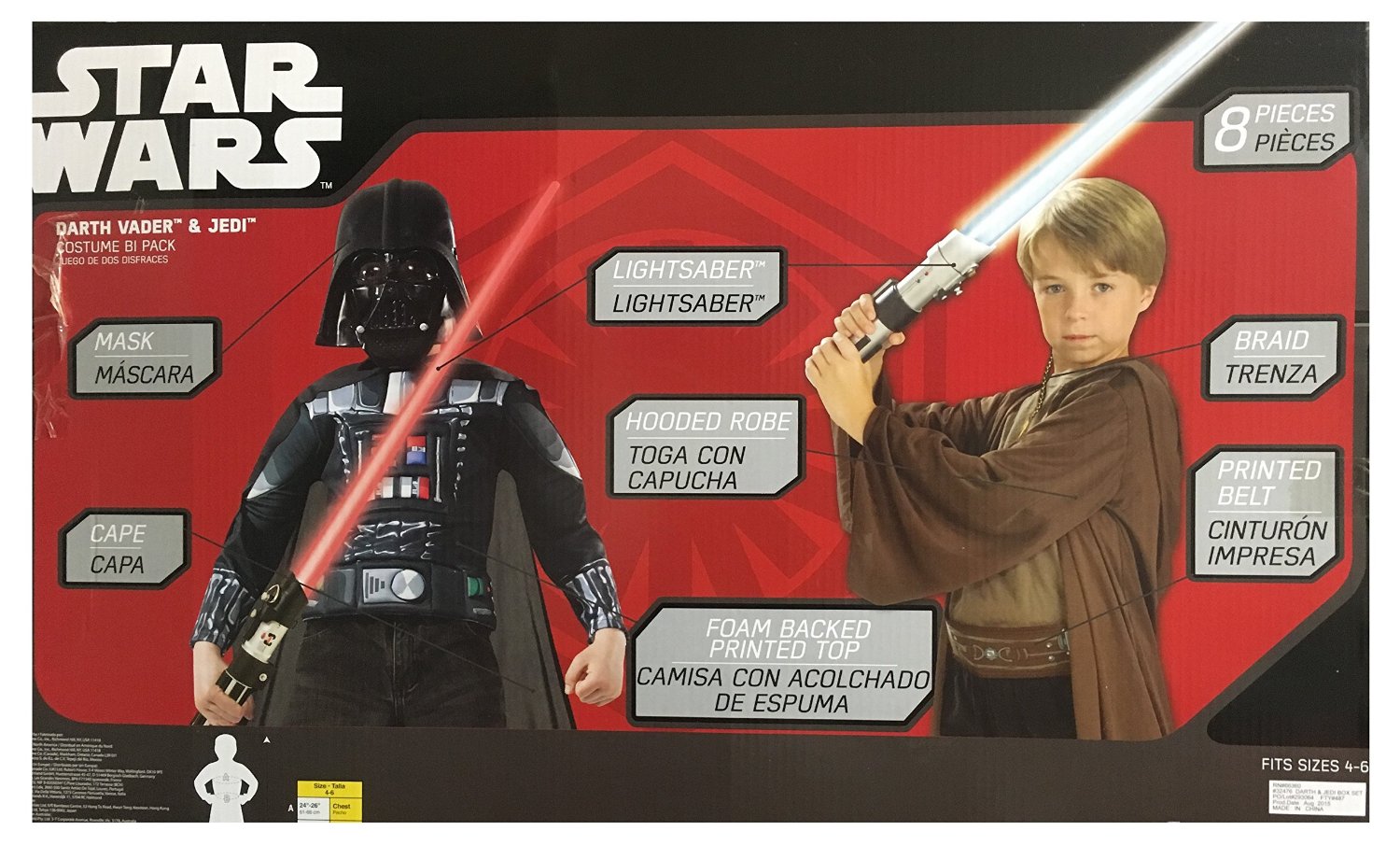 TFA Darth Vader & Jedi Costume Bi Pack 2