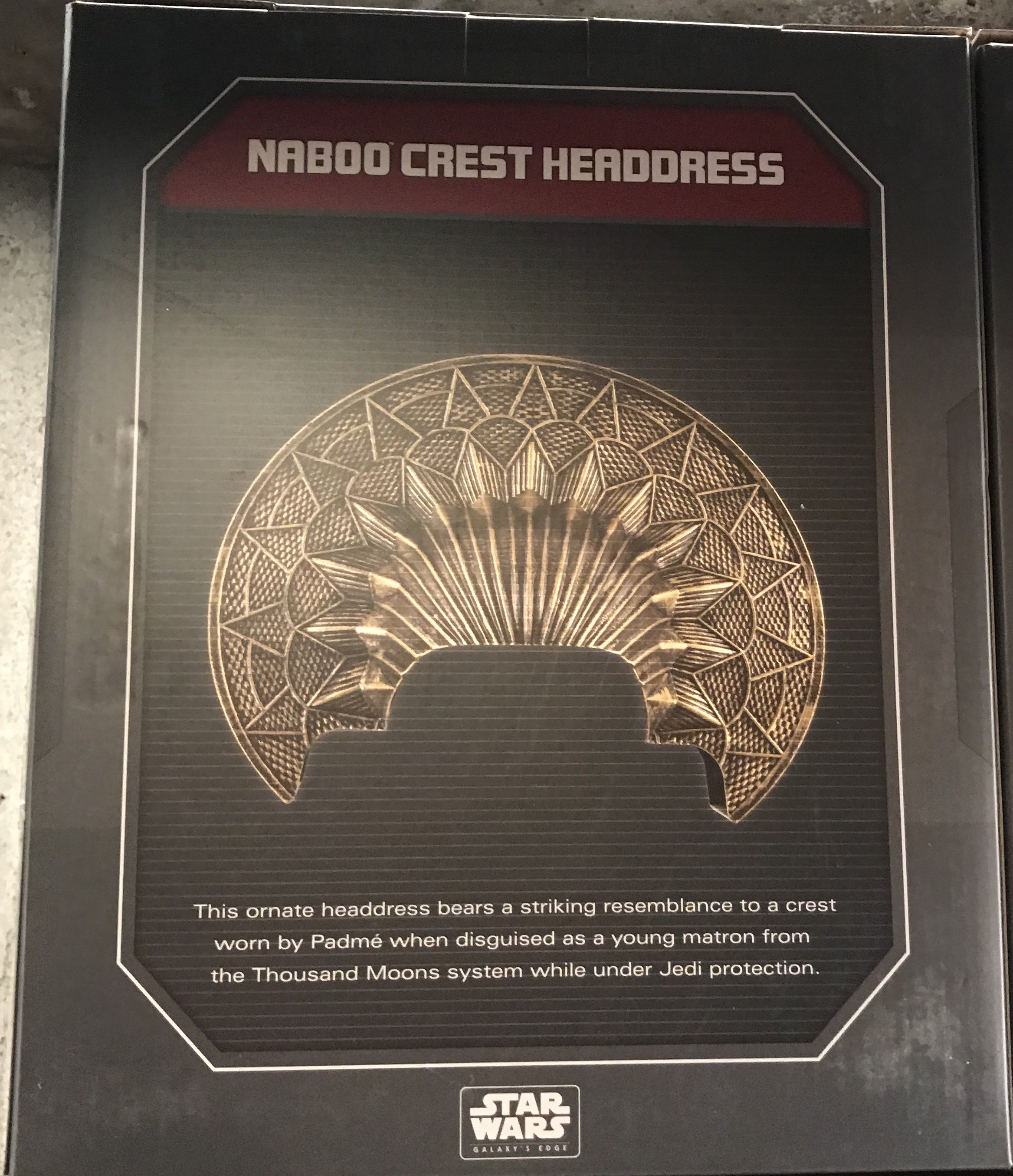 SWGE (AOTC) Queen Amidala’s Naboo Crest Headdress 1