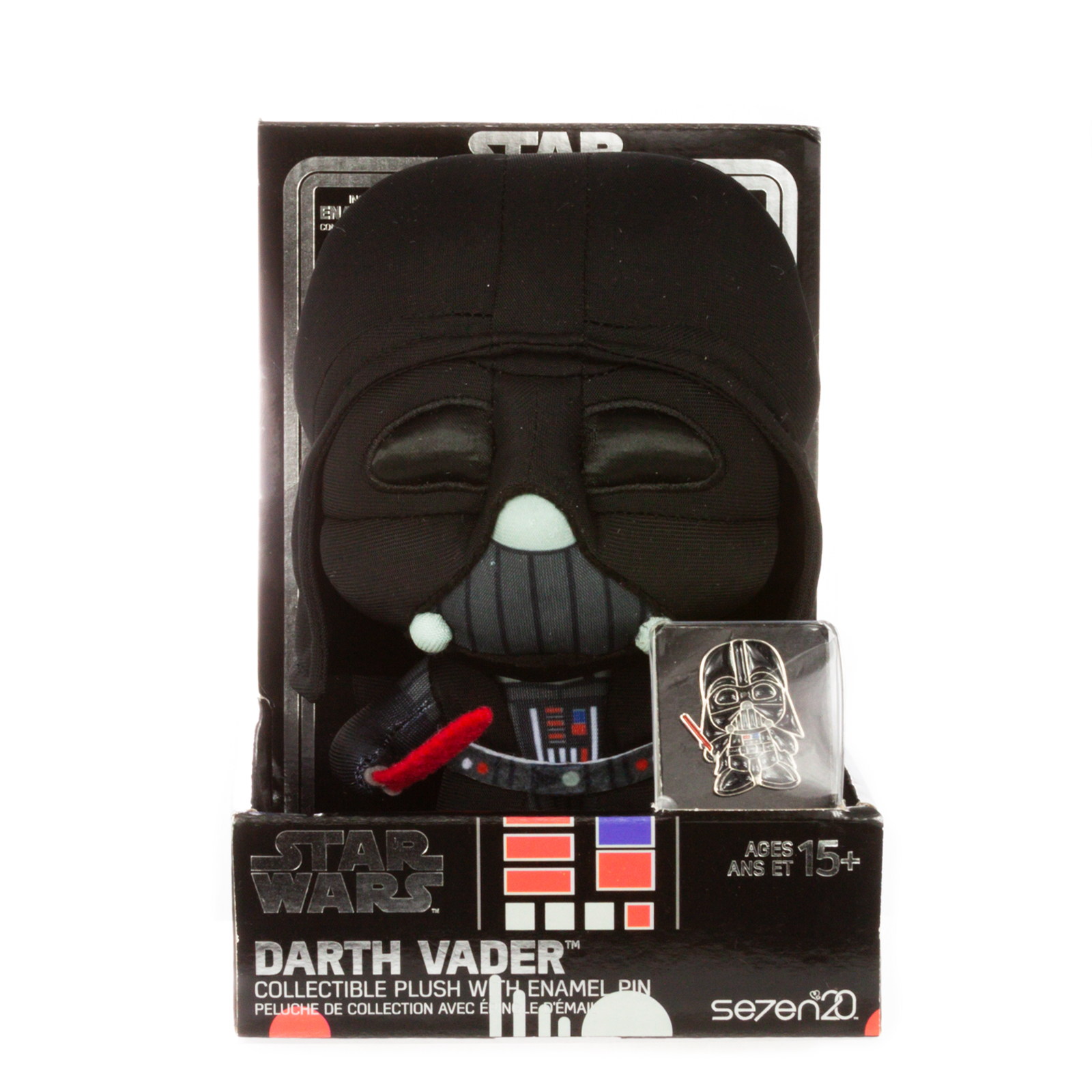 SW Darth Vader Plush Toy & Pin Set 1