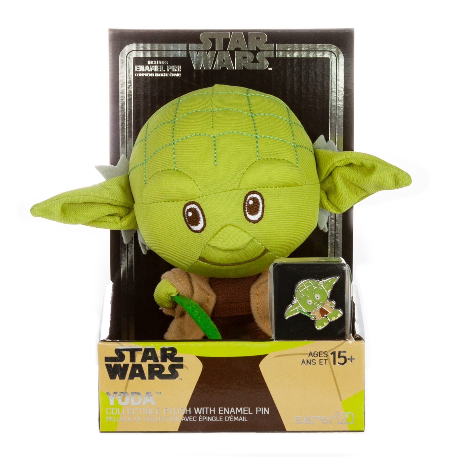SW Yoda Plush Toy & Pin Set 1