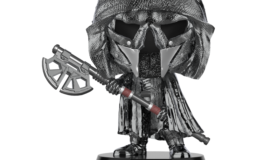 New Knight Of Ren (Long Axe) Hematite Chrome Bobble Head Toy in stock!