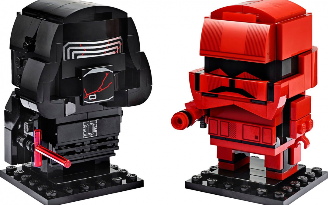 New Rise of Skywalker Kylo Ren & Sith Trooper Brick Headz Lego Set available!