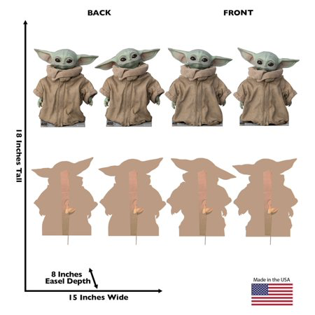 TM Baby Yoda (The Child) Cardboard Standee 4-Pack Set 3