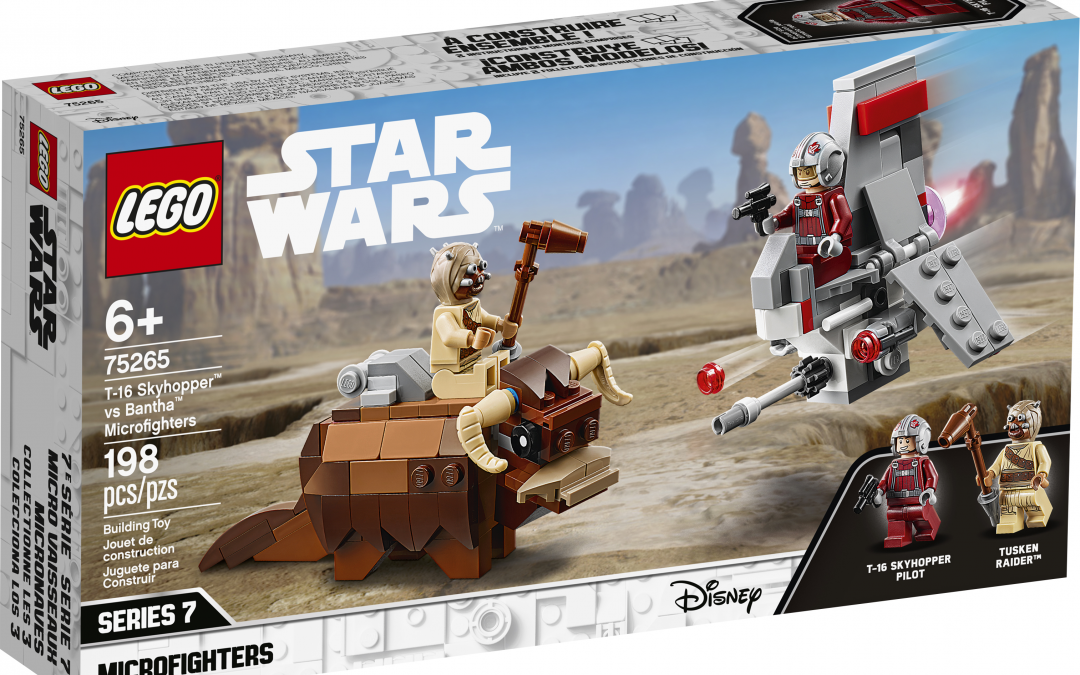 New A New Hope T-16 Skyhopper vs Bantha Microfighters Lego set available!