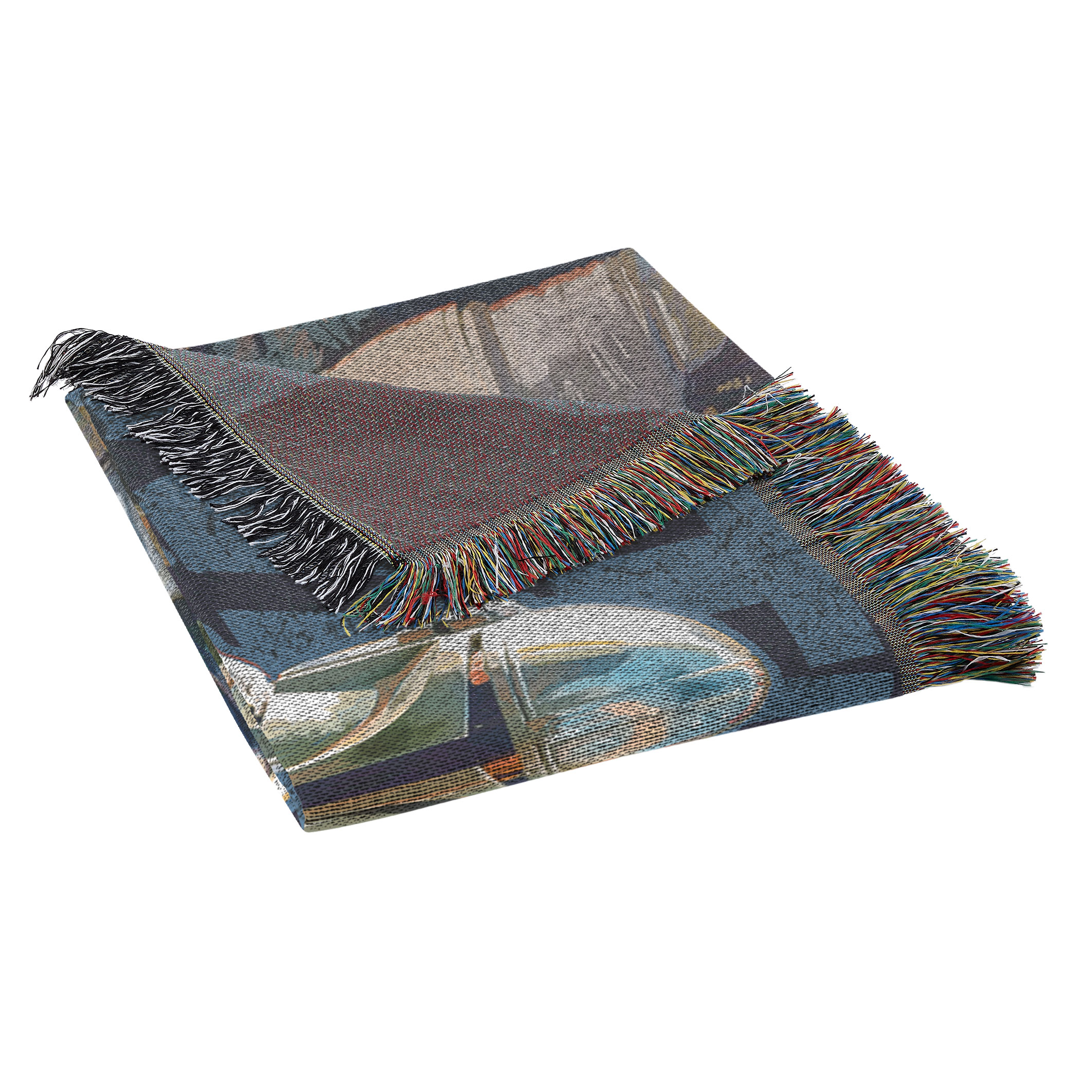 TM Alone Metallic Woven Tapestry Throw Blanket 3