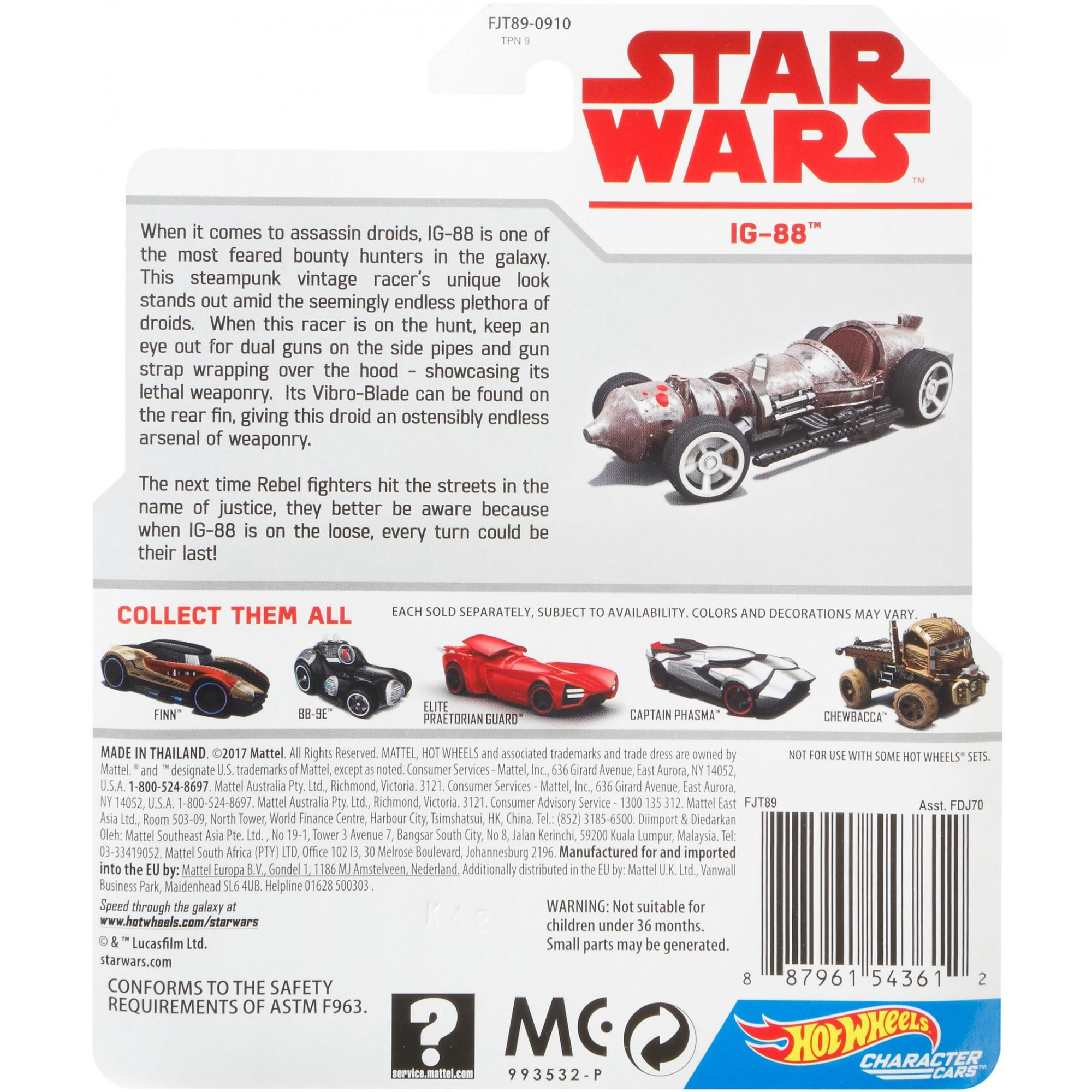 SW IG-88 HW Character Car Toy 2