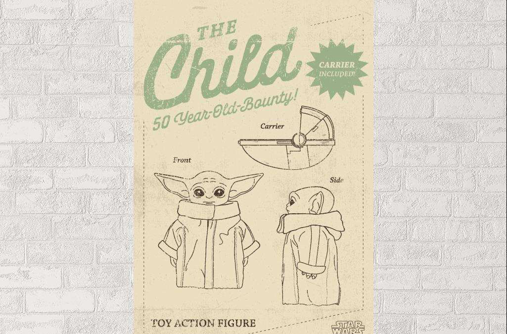 New The Mandalorian The Child 50-Year-Old Bounty Poster in stock!