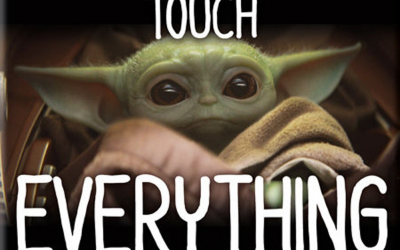 New The Mandalorian The Child Touch Everything Magnet in stock!