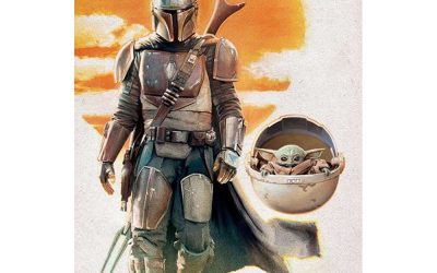 New The Mandalorian Mando And The Child Walking Wall Poster in stock!