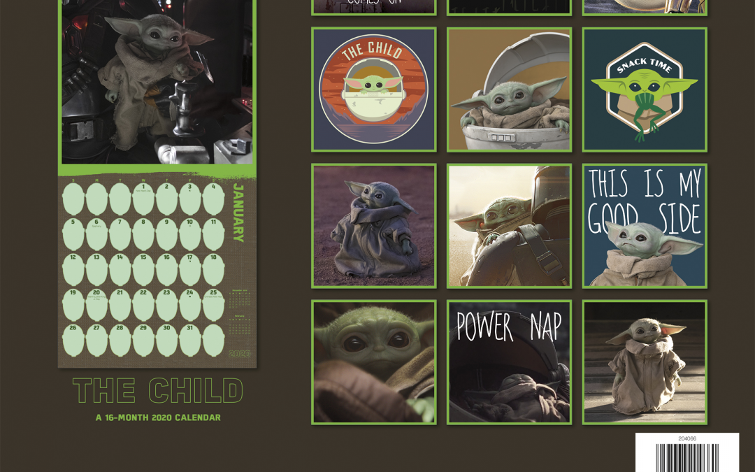New Baby Yoda (The Child) 2020 Wall Calendar available now!