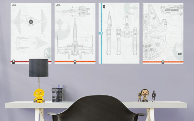 New Rise of Skywalker Vehicle Schematics Wall Graphics available!