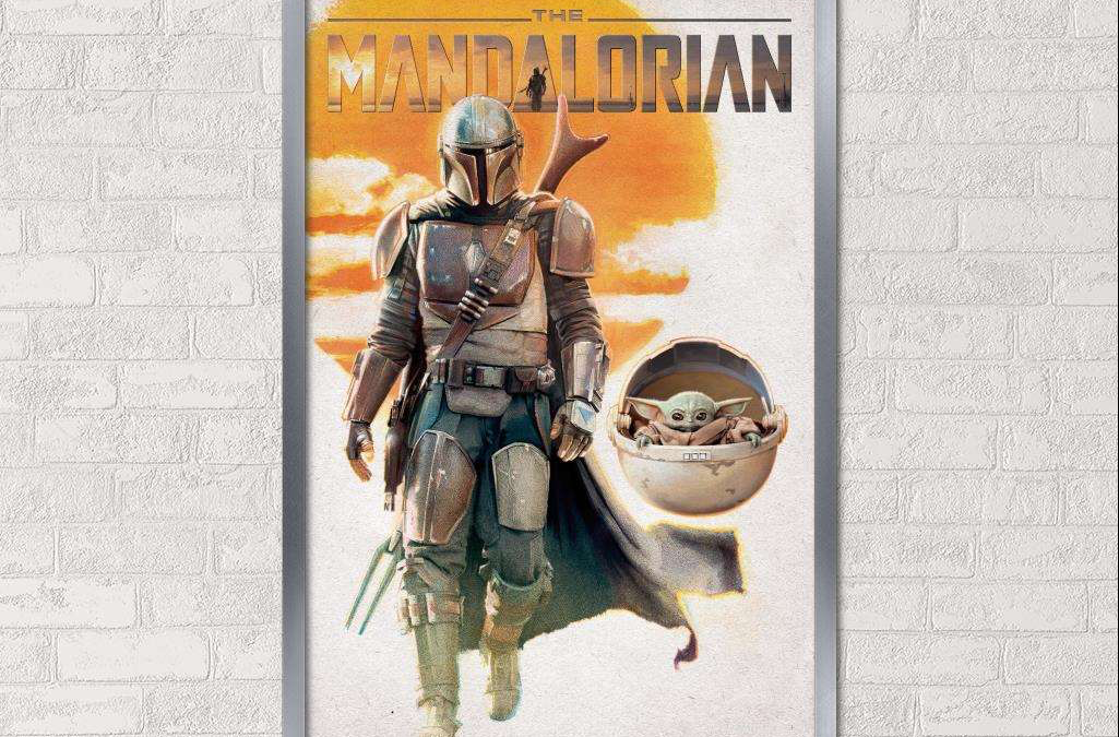 New The Mandalorian Mando And The Child Walking Poster available!