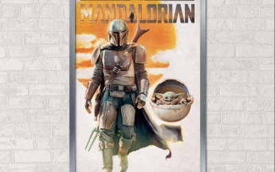 New The Mandalorian Mando And The Child Walking Poster available!