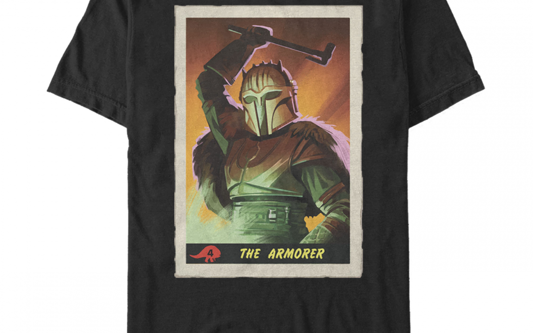 New The Mandalorian The Armorer Trading Card T-Shirt available!