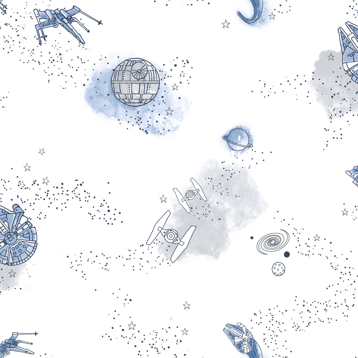 SW Good Night Galaxy Blue Wallpaper 2