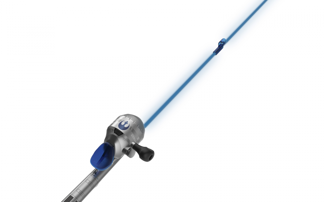 New Rise of Skywalker Rey Kids Spincast Reel and Light-Up Fishing Rod Combo in stock!