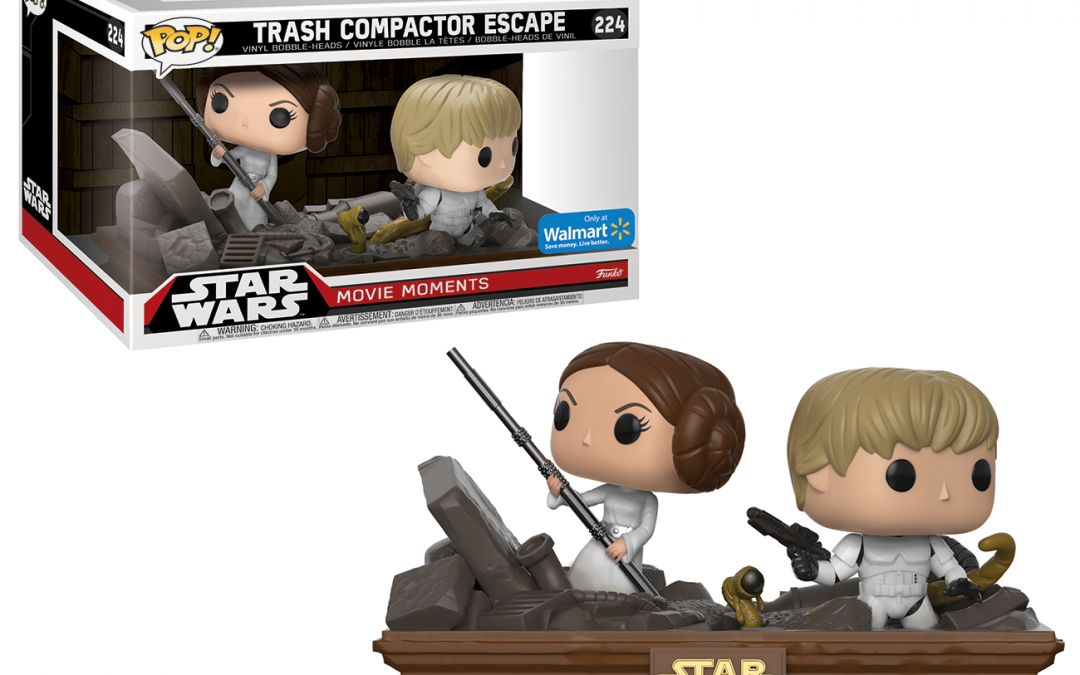 New Luke Skywalker and Princess Leia Trash Compactor Bobble Head Toy Set available!