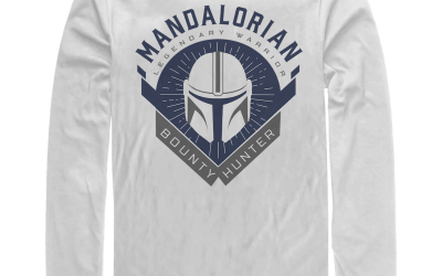 New The Mandalorian Men's Warrior Emblem Long Sleeve Shirt available!