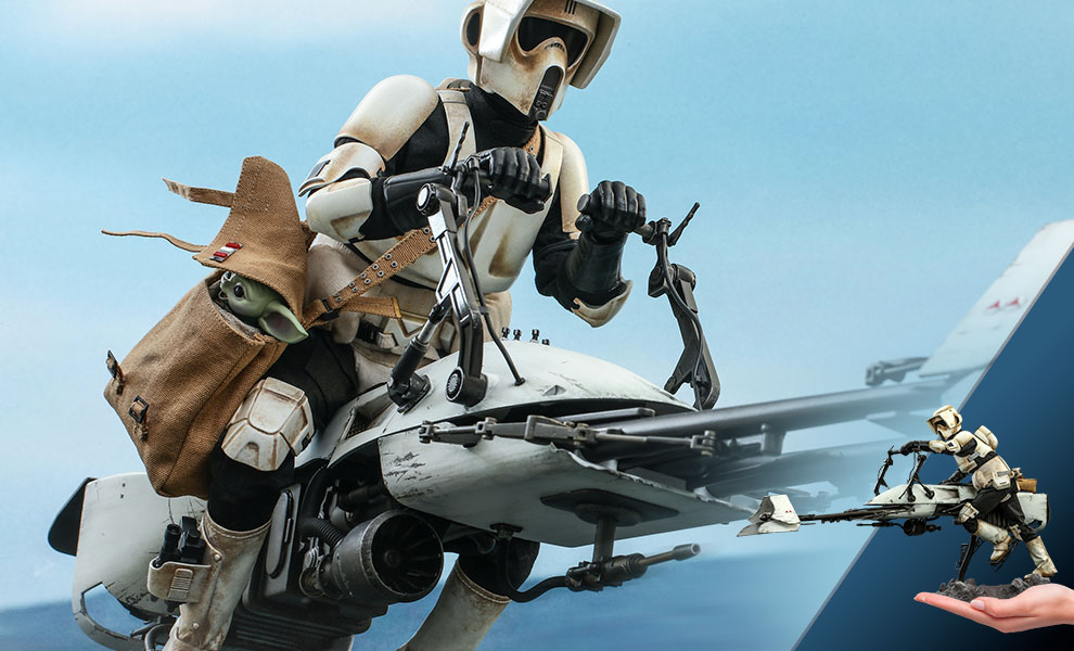 Scout Trooper and Speeder Bike 1/6th Scale Figure Set 1