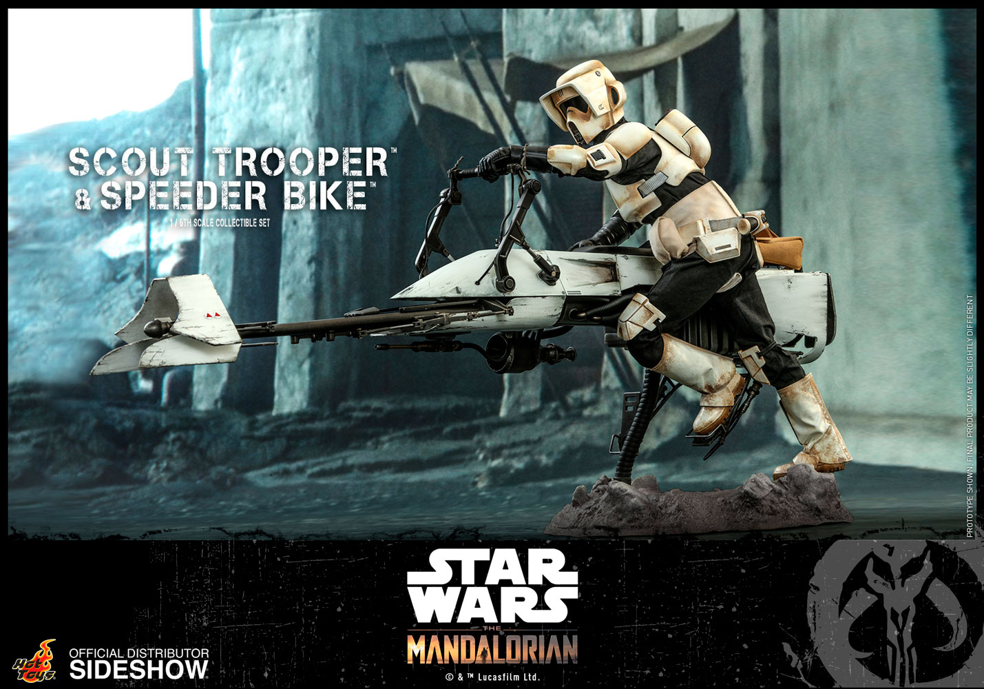 Scout Trooper and Speeder Bike 1/6th Scale Figure Set 3