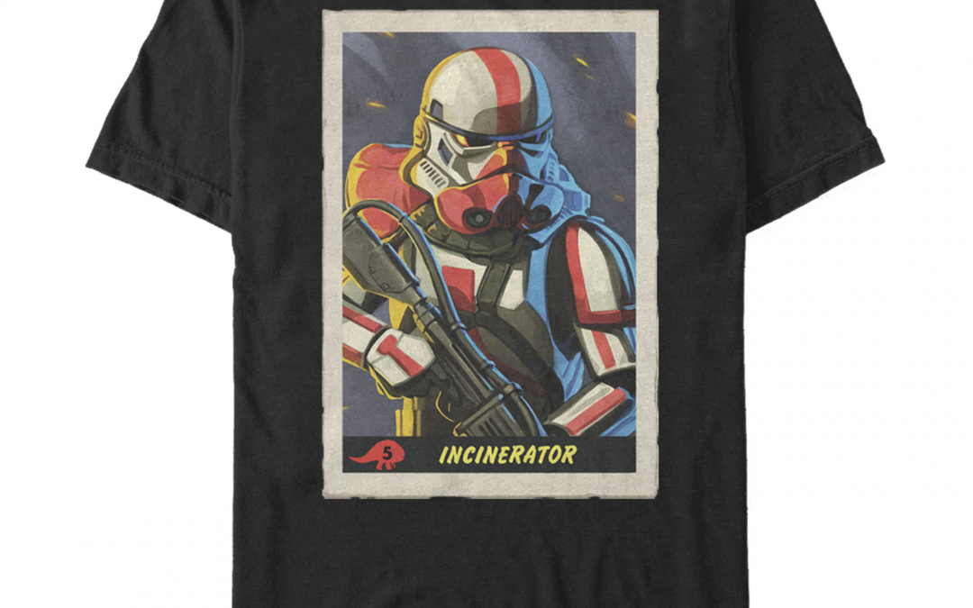 New The Mandalorian Incinerator Trooper Trading Card Men's T-Shirt available!