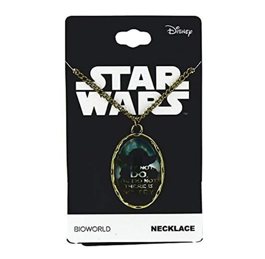 SW Yoda "There is now try" Cameo Necklace