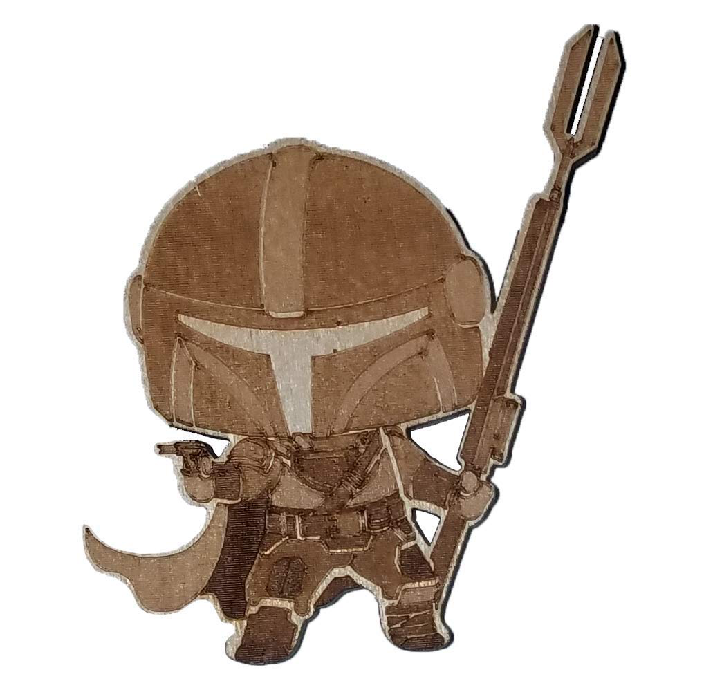 TM Mando Wooden Engraved Magnet 2