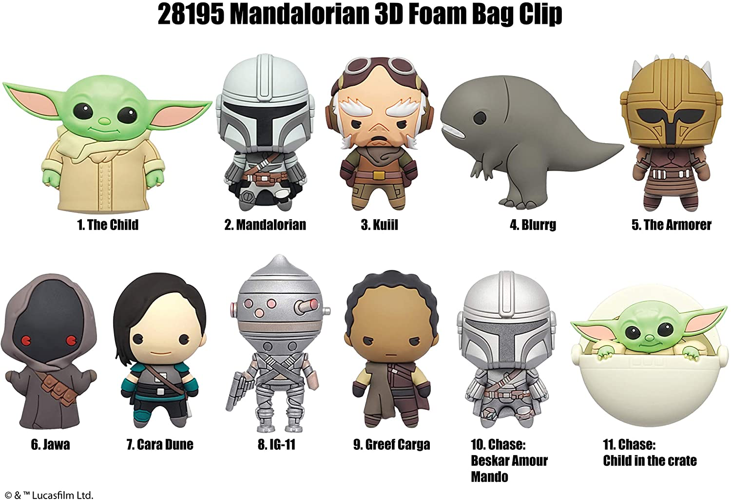 TM Character Foam Bag Clip Bundle 2