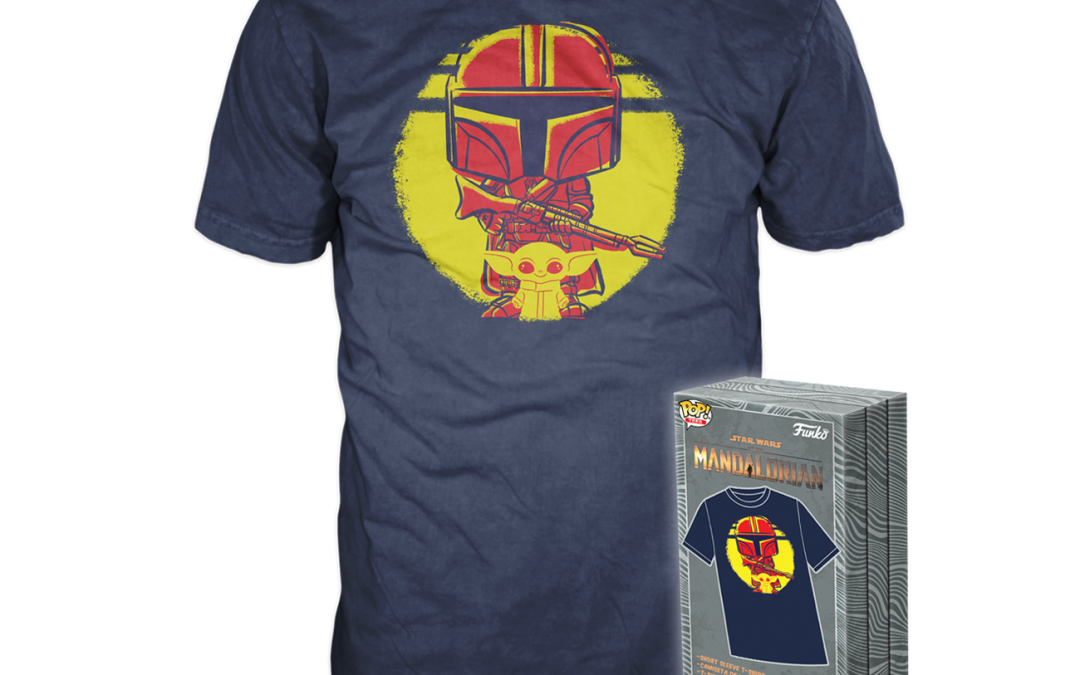 New The Mandalorian Funko Mando & The Child Sun T-Shirt available for pre-order!