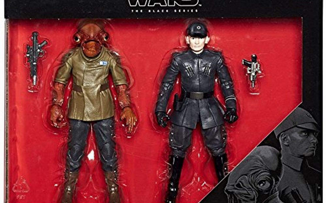 New Last Jedi Admiral Ackbar and First Order Officer Black Series Figure 2-Pack available!
