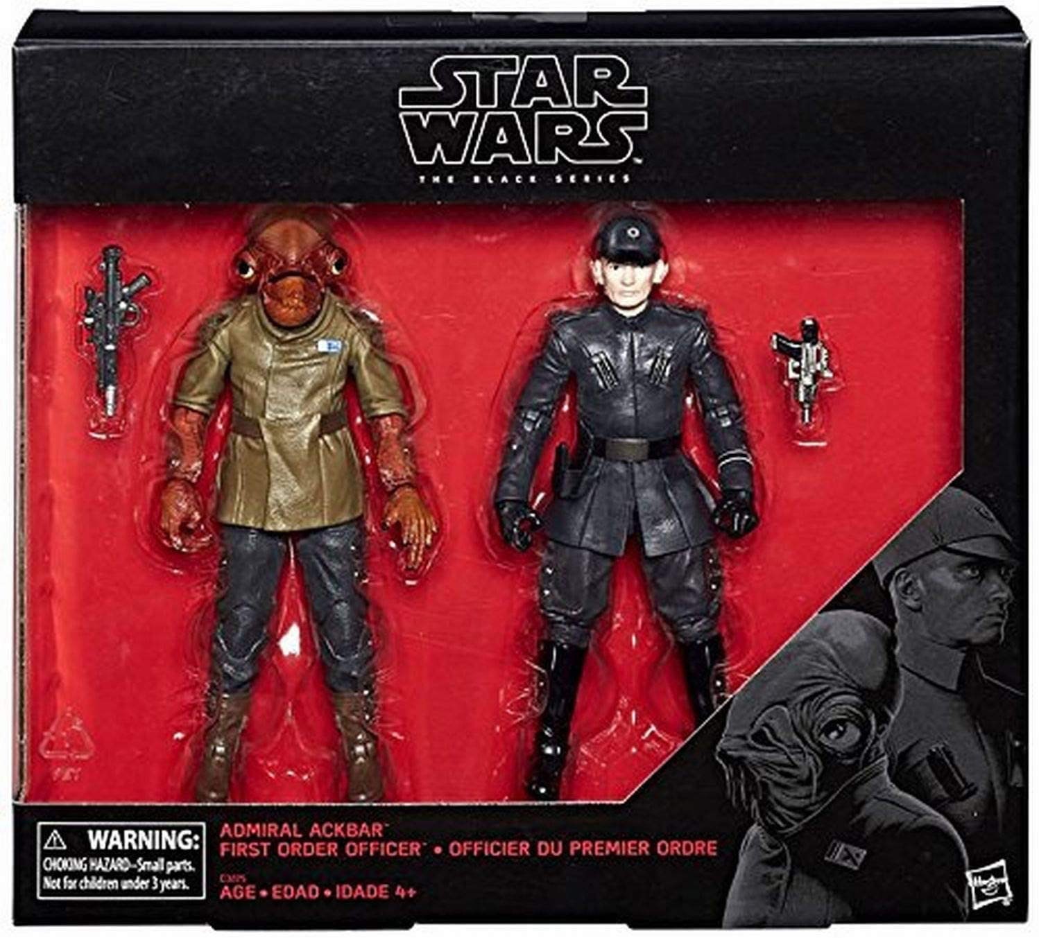 TLJ Admiral Ackbar and First Order Officer Black Series Figure 2-Pack 1
