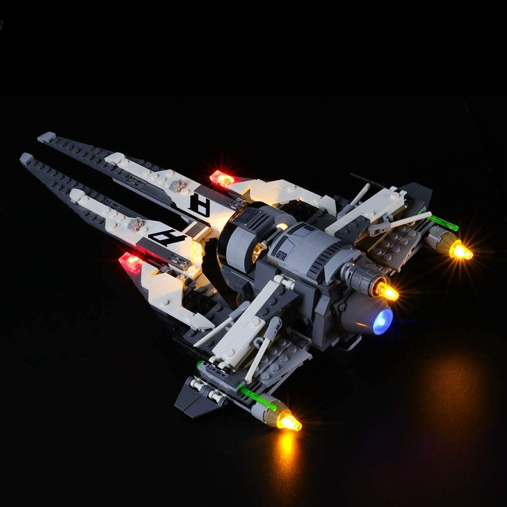 SWR Black Ace TIE Interceptor Light-Up Lego set 4