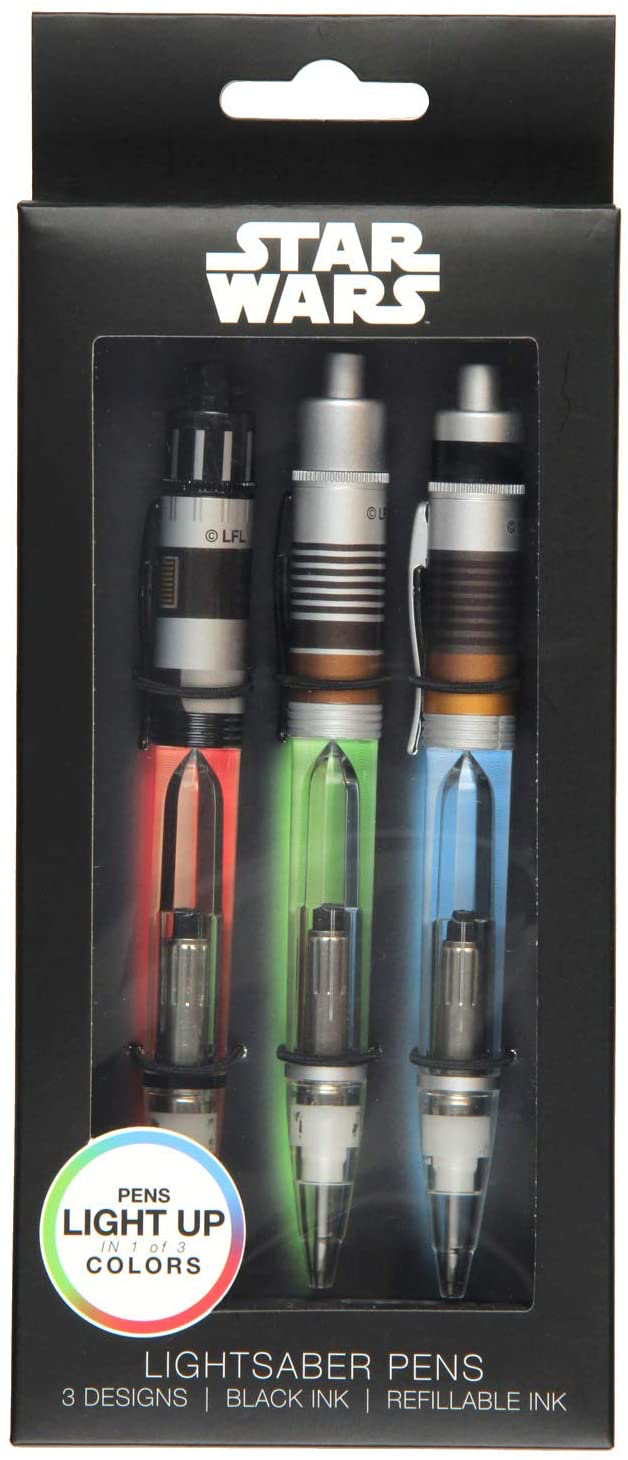 SW Light-Up Lightsaber Refillable Ink Pens 3 PC Set 1