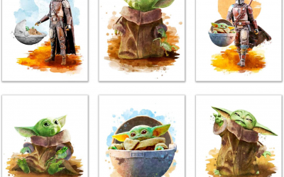New The Mandalorian The Child Art Decor Poster 6-Pack Bundle available!