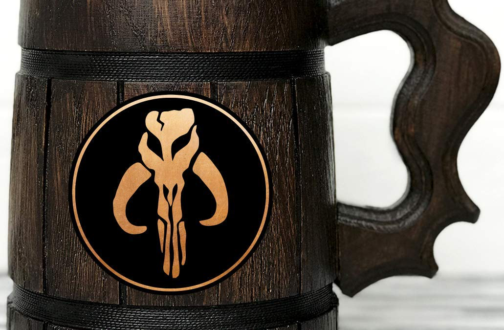 New The Mandalorian Wooden Beer Mug available now!