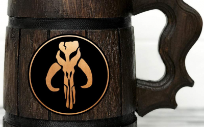 New The Mandalorian Wooden Beer Mug available now!