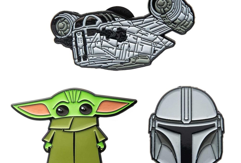 New The Mandalorian 3-Piece Enamel Pin Set available now!