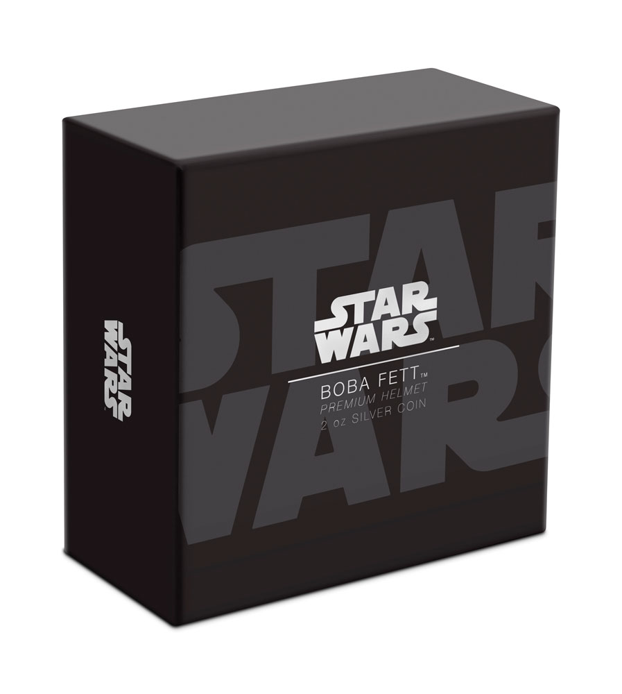 SW Boba Fett Helmet Silver Coin 2