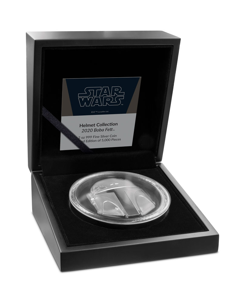 SW Boba Fett Helmet Silver Coin 3